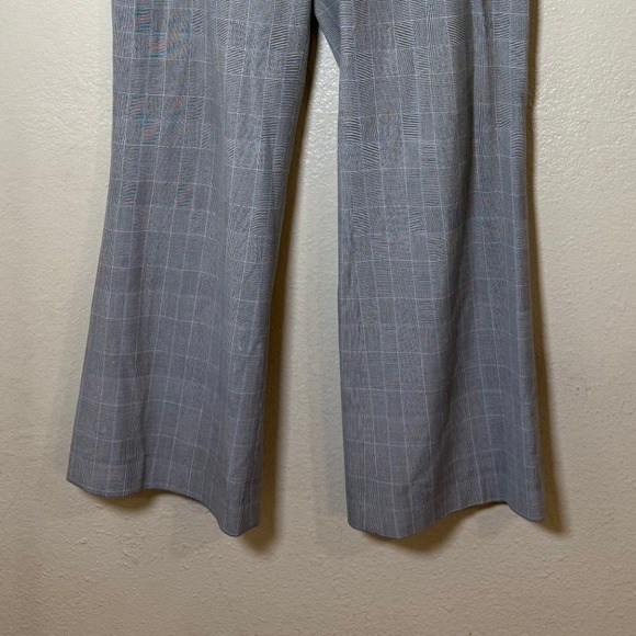 Vintage Casual‎ Corner Pants Women 8 Gray Plaid Stretch Career Bootcut Trousers - Picture 4 of 10